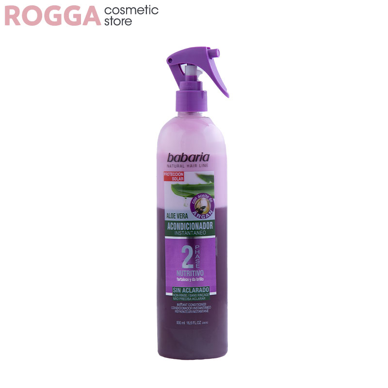 اسپری دوفاز ضدگره و حجم دهنده آلوئه ورا و آرگان (بنفش)باباریا 500 میلBabaria 2Phase Aloe Vera Argan Oil Purple 500ml (2) اسپری دوفاز ضدگره و حجم دهنده آلوئه ورا و آرگان(بنفش)باباریا 500میلBabaria