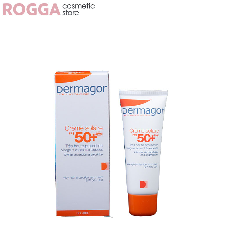 ضدآفتابspf50 بی رنگ درماگور40 میلDermagor Sunscreen Cream SPF50 40 ml