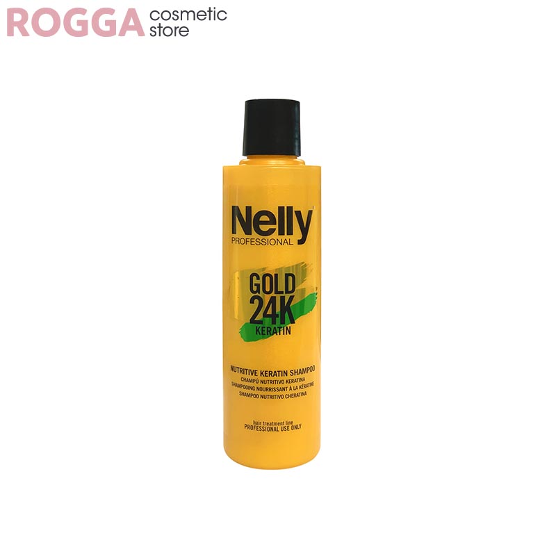 شامپو ترمیم کننده کراتین و آرگان گلد نلی 300 میلNelly Gold Nutritive Keratin Shampoo 300 ml شامپو ترمیم کننده کراتین و آرگان گلد نلی 300 میلNelly Gold Nutritive Keratin Shampoo 300 ml