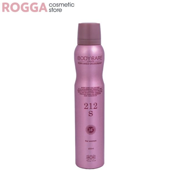 اسپری زنانه بادی کر مدل212S حجم 200 میل اسپری زنانه بادی کر مدل 212S حجم 200میل Body Care Perfumed deodorant 212 S for Woman 200ml