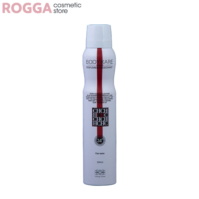 اسپری مردانه بادی کر مدل سی اچCH حجم 200 میل اسپری مردانه بادی کر مدل سی اچ (CH) حجم 200میل Body Care Perfumed deodorant CH for Men 200ml